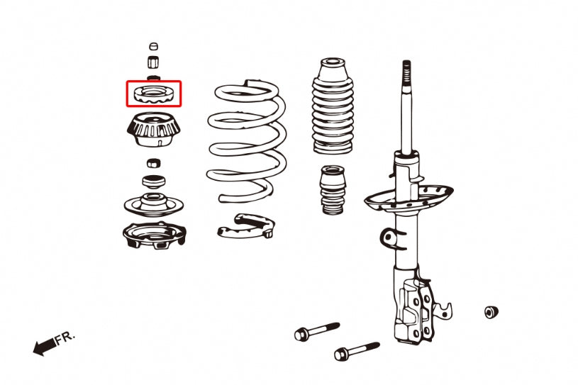 Hardrace Front Reinforced Strut Mount Damper for Fit Jazz 1st 2nd 3rd 4th | CR-Z 1st | City 6th | HR-V 2nd