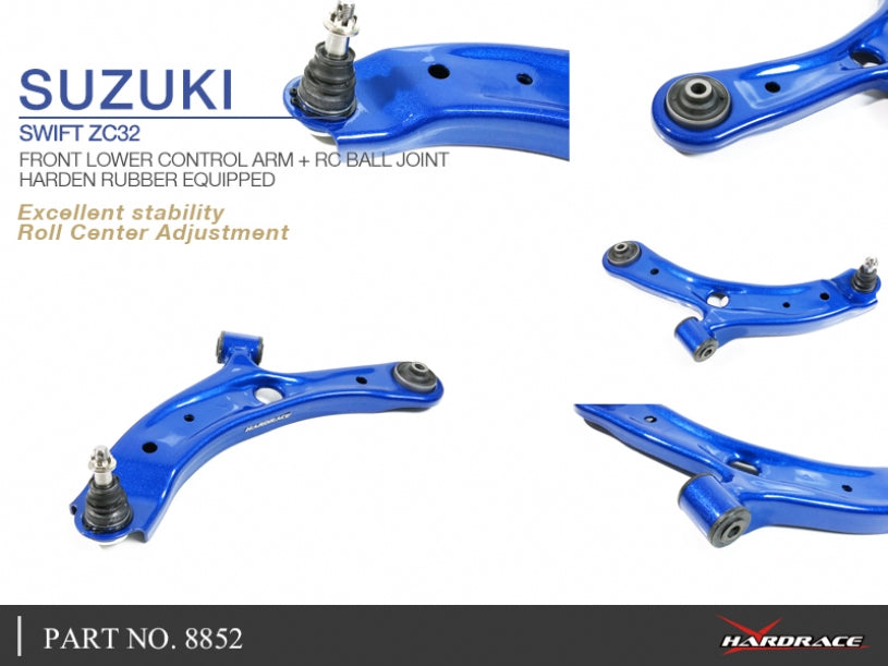 Front Lower Control Arm + RC Ball Joints (Harden Rubber) for Suzuki Swift 3rd Zc32 2011-2017