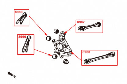 Rear Front - Lower Arm (Pillow Ball) for Cadillac ATS-L 2014-