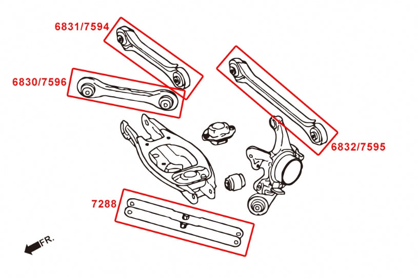 Rear Camber Kit (Harden Rubber) for BMW 1 Series E8x | 3 Series E9x