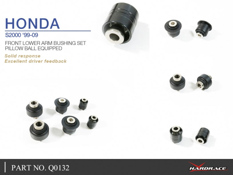 Q0132 | HONDA S2000 '99-09 FRONT LOWER ARM BUSHING SET (PILLOW BALL) - 6PCS/SET