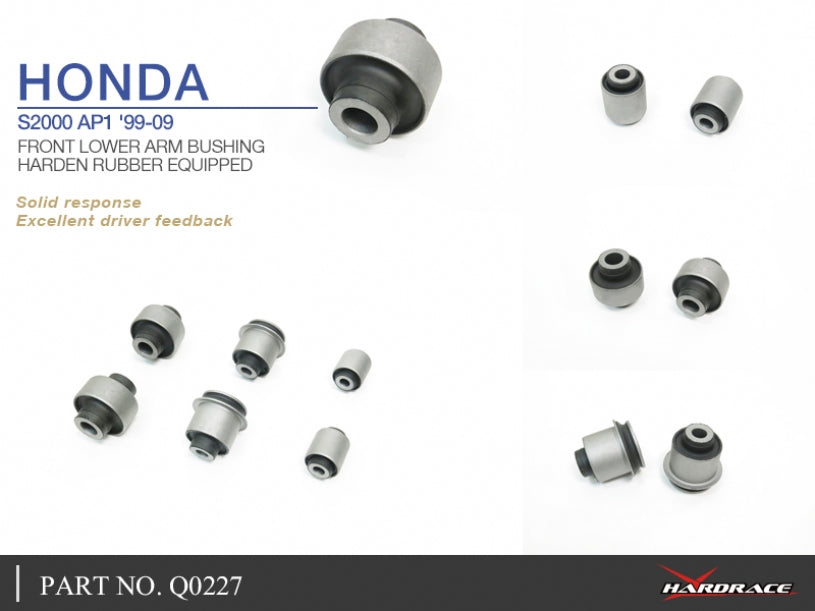 Q0227 | HONDA S2000 AP1/2 '99-09 FRONT LOWER ARM BUSHING (HARDEN RUBBER) - 6PCS/SET