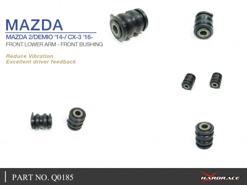 Q0185 | MAZDA 2/DEMIO '14-/ CX-3 '16- FRONT LOWER ARM - FRONT BUSHING - 2PCS/SET
