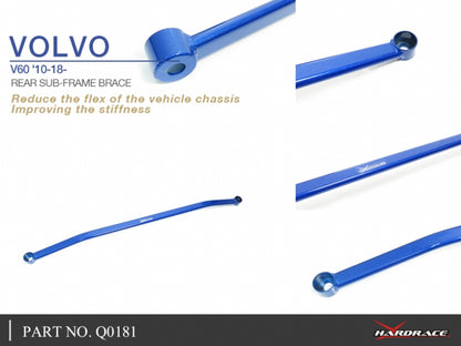 Q0181 | VOLVO V60 '10-18 REAR SUB-FRAME BRACE - 1PCS/SET