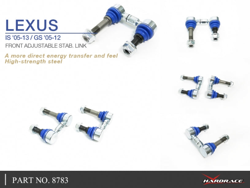 8783 | LEXUS IS '05-13/GS '05-12 FRONT ADJUSTABLE STAB. LINK 2PCS/SET