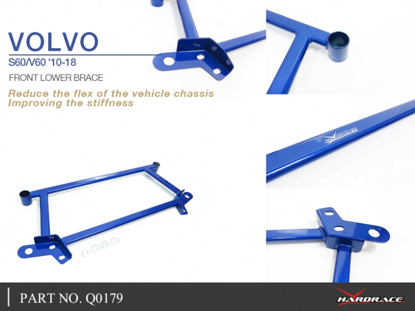 Hardrace Q0179 | VOLVO S60/V60 '10-18 FRONT LOWER BRACE - 1PCS/SET
