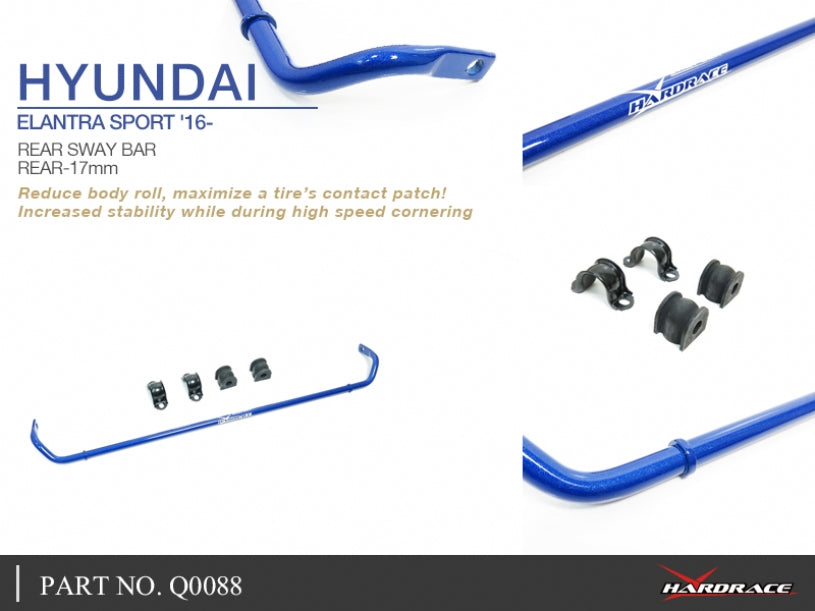 Q0088 | HYUNDAI ELANTRA SPORT '16- REAR SWAY BAR, 17MM - 5PCS/SET