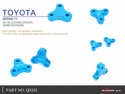 RC adjusting spacers - 20mm increase for Toyota Sienna 3rd 2011-2020