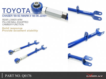 Q0176 | TOYOTA CHASER '89-92 /MARK II '88-96 JZX81 REAR LOWER ARM , CAMBER FUNCITON (PILLOW BALL) - 2PCS/SET
