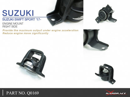 Q0169 | SUZUKI SWIFT SPORT '17- ENGINE MOUNT, RH - 1PCS/SET