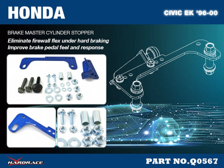 Brake master cylinder stopper V2. 2pc set for Honda Civic '96-00 for LHD models