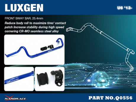 Front sway bar, 25.4mm 5pc set Luxgen U6 '13-