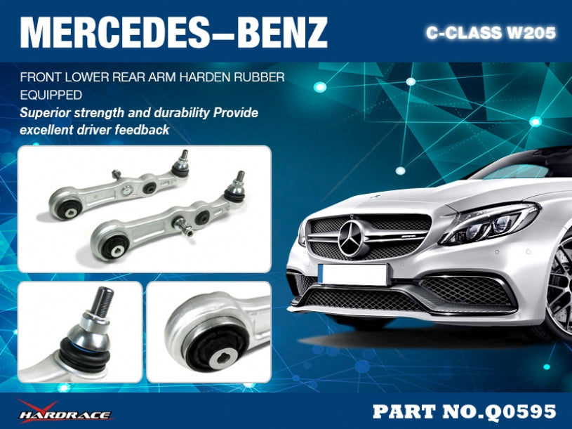 Front lower rear arm (harden rubber bushings) 2pc set for Mercedes Benz C-Class W205 RWD