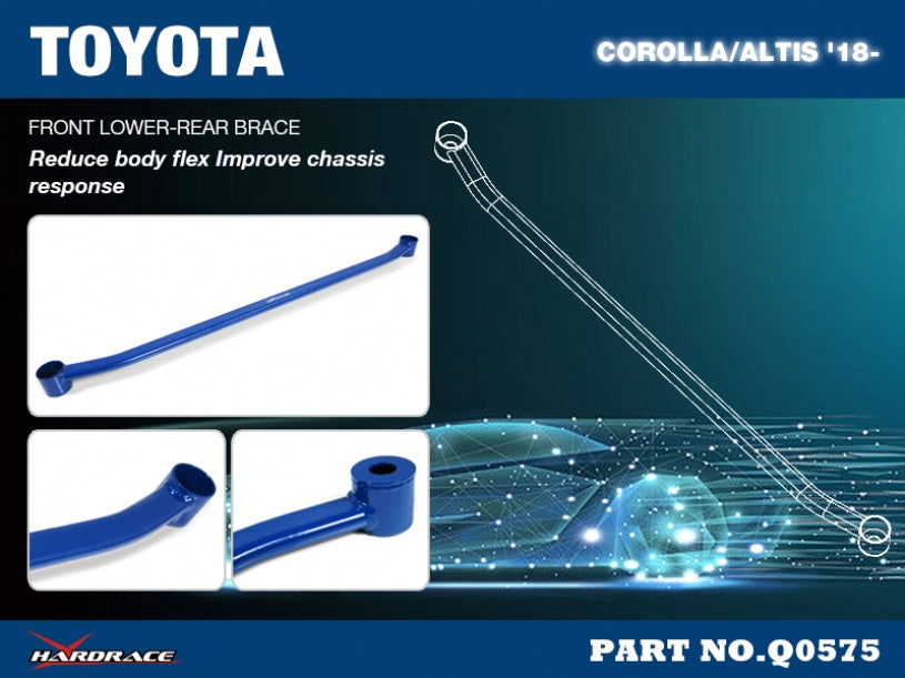 Front lower rear brace 1pc set for Toyota Corolla/Altis '18-