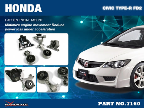 Civic FD K20 JDM TYPE-R HARDEN ENGINE MOUNT
(HARDEN RUBBER) 5PCS/SET