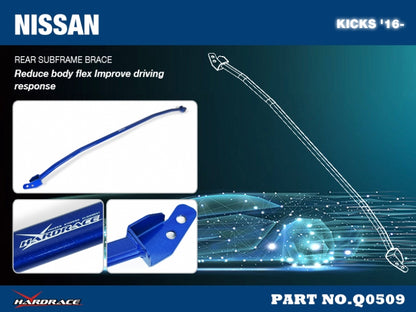 Rear Subframe Brace for Nissan Kicks '16-