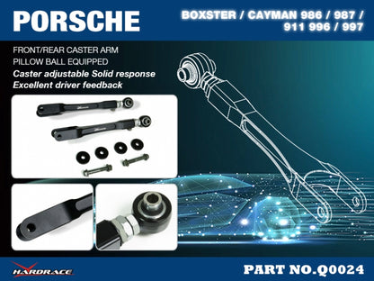 Front or Rear Caster Arms (Pillow Ball Bushings) for Porsche 986/987 (front only) | 996/997 (rear only)