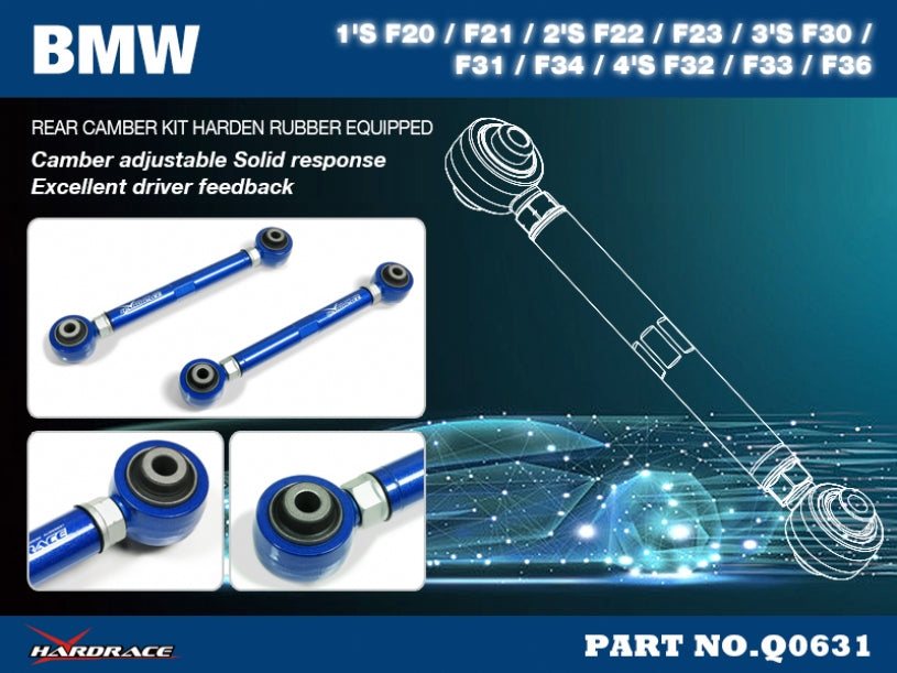 Rear Camber Kit (Harden Rubber Bushings) for BMW 1/2/3/4 Series F20/F21/F22/F23/F30/F31/F32/F33/F34/F35/F36