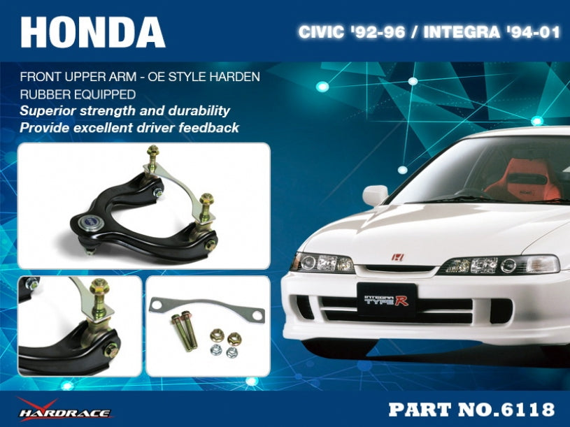 Hardrace OE Style Front Upper Arms 92-95 Civic Del Sol EG | 94-01 Integra