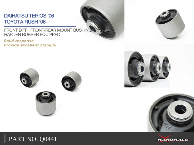 Hardrace Front Diff. Front/Rear Mount Bushing (Harden Rubber) for