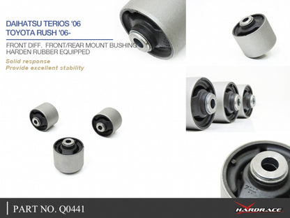 Front Diff. Front/Rear Mount Bushing (Harden Rubber) for Daihatsu Terios 2nd