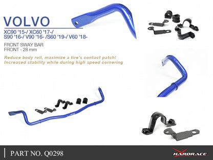 Front Sway Bar 28mm for Volvo S60 3rd | V60 2nd | XC60 2nd | XC90 2nd | S90 V90 2017-