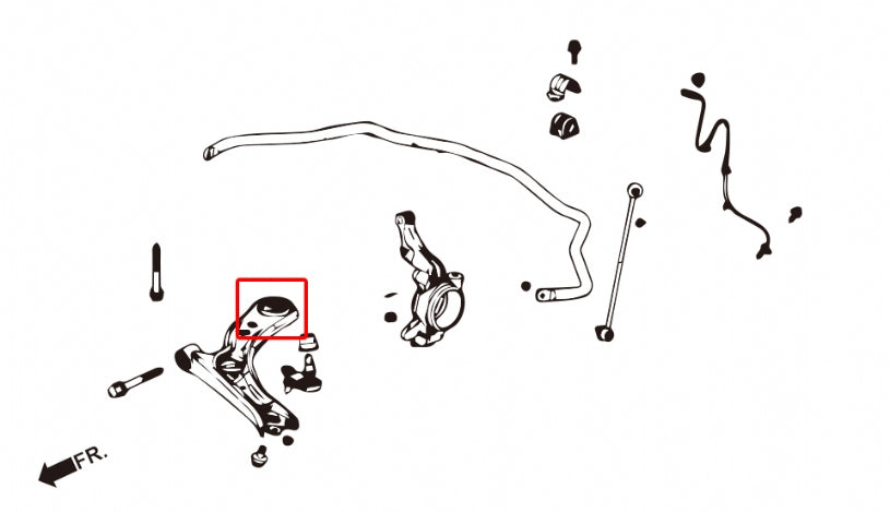 Hardrace Front Lower Arm Rear Bushing (Harden Rubber) for