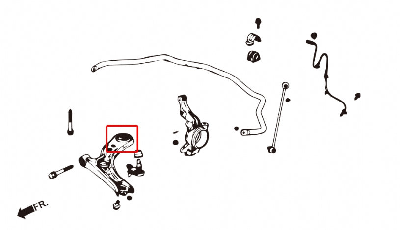 Front Lower Arm Rear Bushing (Harden Rubber) for Honda HR-V 2nd 2014-2021 | Honda HR-V 3rd 2021-Present