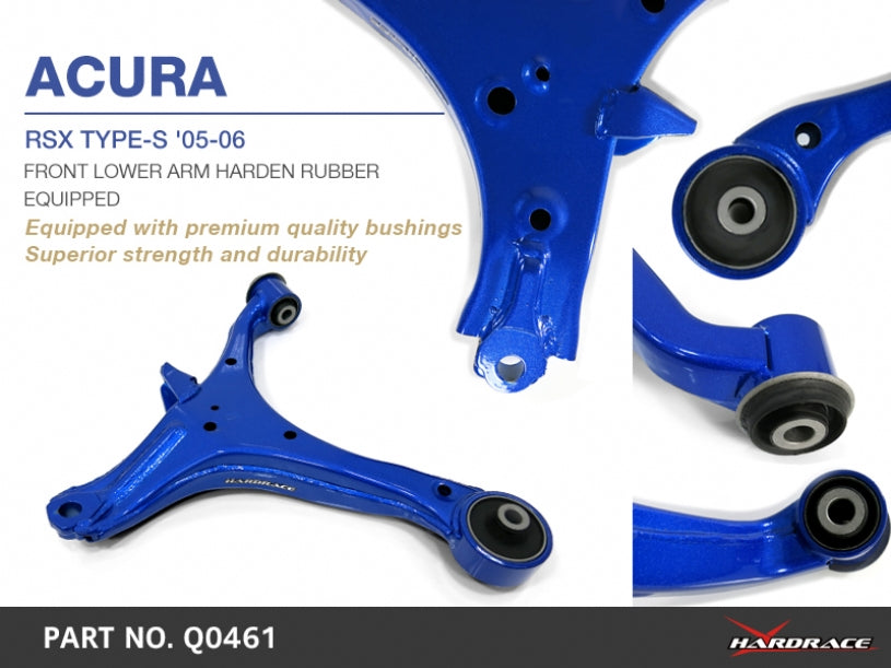 Front Lower Control Arms (Harden Rubber) 05-06 RSX Type-S