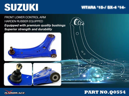 Front Lower Control Arm (Harden Rubber) for Suzuki SX4 / S-Cross 2nd 2014-2021 | Suzuki Vitara 2016-Present