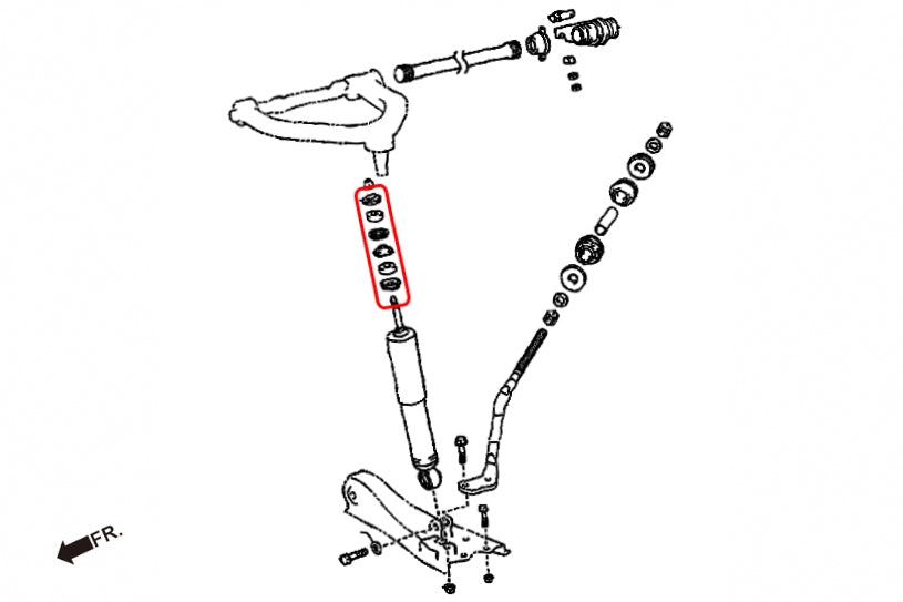 HIACE '04- FRONT REINFORCED STRUT MOUNT -10PCS/SET