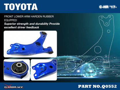 Front Lower Control Arms (Harden Rubber) for Toyota C-HR