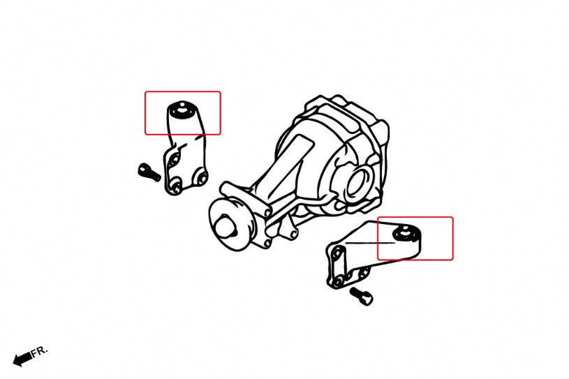 EVO 4-9 REAR DIFF SUPPORT MEMBER BUSHING (AYC)
(HARDEN RUBBER) 2PCS/SET