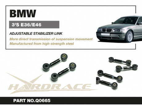 Adjustable Rear Stabilizer Links Range: 91-115mm for BMW E36 E34 (exclude E46 M3 and E36 Compact)