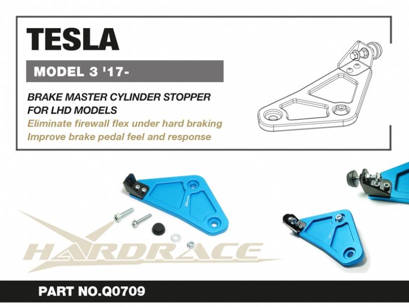 Hardrace Brake Master Cylinder Stopper For Tesla Model 3 LHD 17+ 1pc Set