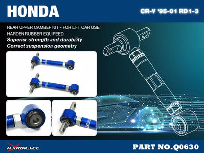 Rear upper camber kit for lifted car use (harden rubber bushings) 2pc set for Honda CR-V 95-01 RD1-RD3