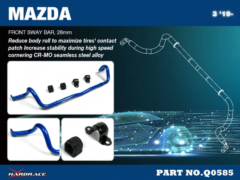 Front Sway Bar 28mm for Mazda 3 '19-on