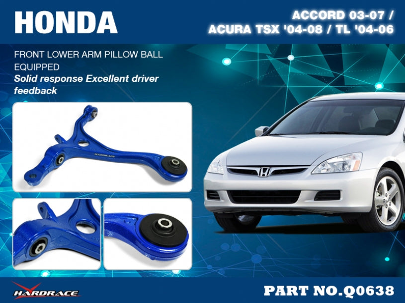 Front Lower Arms OE Style (Pillow Ball) for Accord 03-07 | Acura TSX '04-08 | TL '04-06