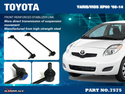 Hardrace 05-14 Toyota Yaris Front Reinforced Stabilizer Links 2pc Set