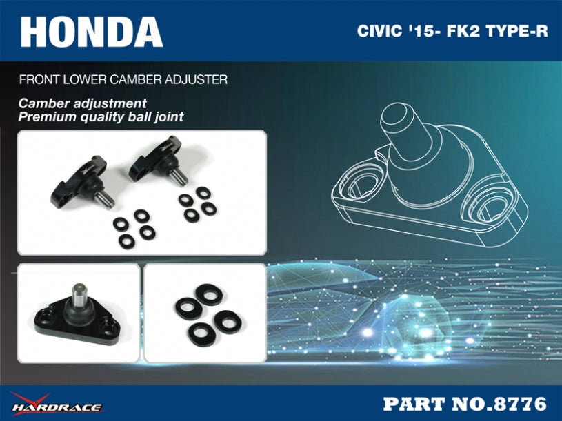 8776 | HONDA CIVIC '15- FK2 TYPE-R FRONT LOWER CAMBER ADJUSTER - 2PCS/SET