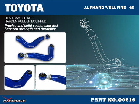 Rear Camber Kit (Harden Rubber) for Lexus LM 1st 2020-2023 | Alphard / Vellfire 3rd 2015-2023