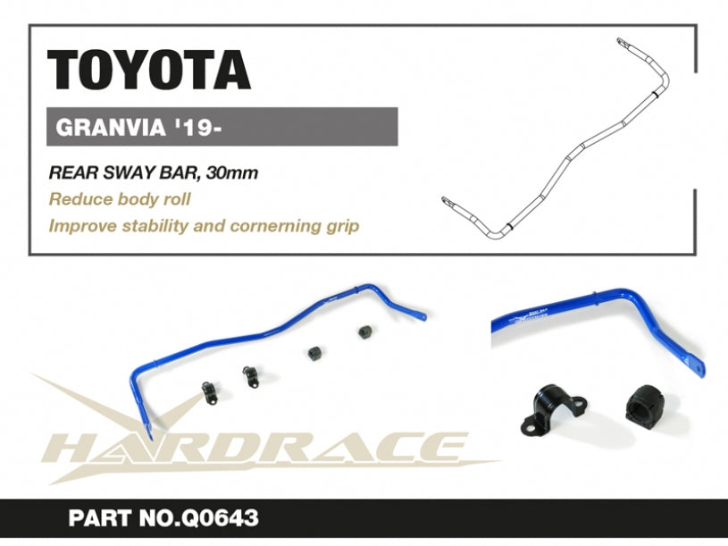 Hardrace Rear Sway Bar 30mm for HIACE 6th Granvia GranAce