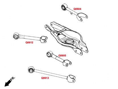 Rear Toe Kit (Harden Rubber) for Model 3 | Model Y