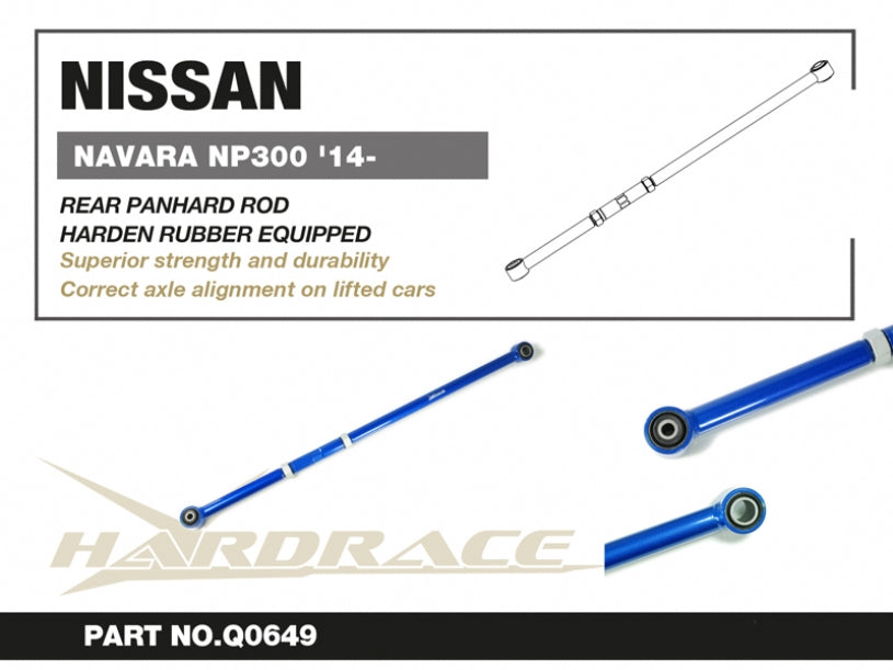 Rear Panhard Rod (Harden Rubber) for Mercedes-Benz X-CLASS BR470 2018- | NISSAN NAVARA / FRONTIER / NP300 3rd D23 2014- | NISSAN TERRA D23 2018-