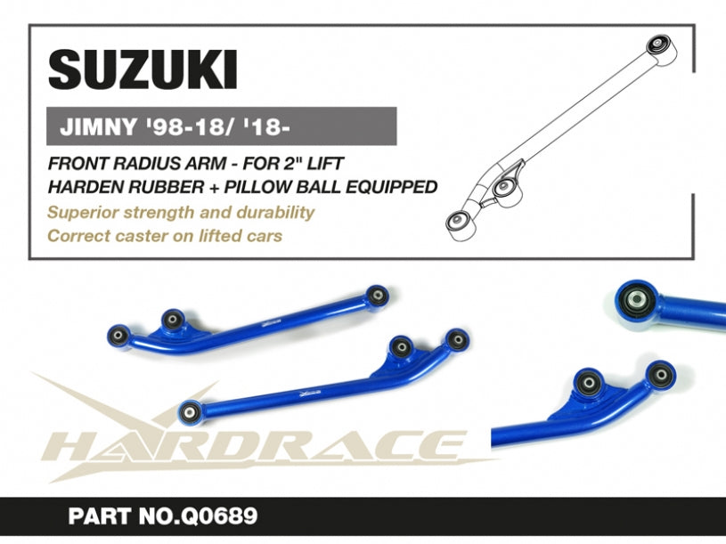 Front Radius Arms (Harden Rubber) for Suzuki Jimny 3rd 1998-2018 | Suzuki Jimny 4th 2018-Present