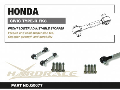 Front Lower Stopper Links (Adjustable Caster) for Civic Type-R FK8