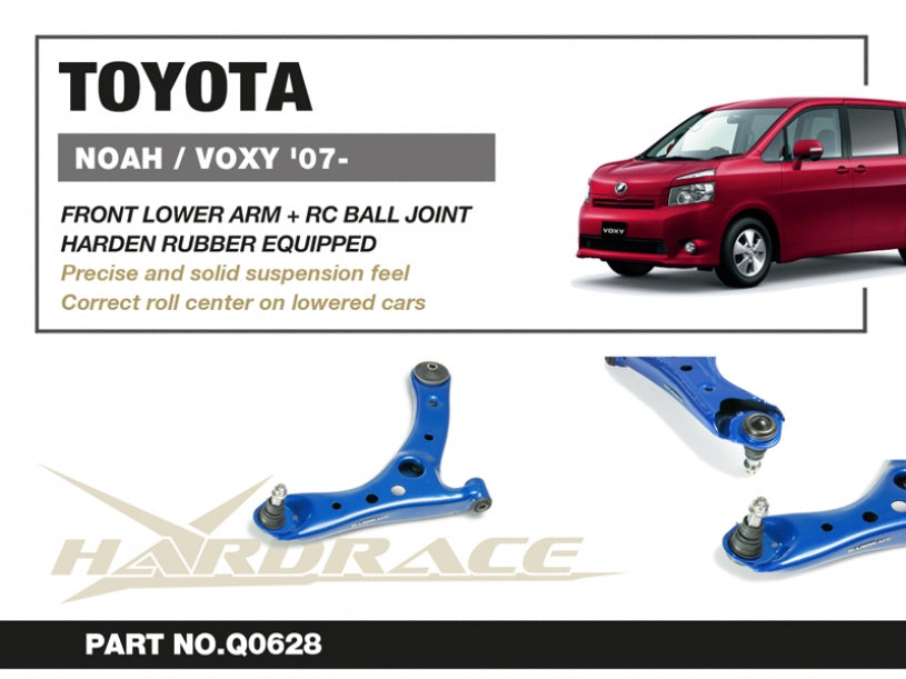 Front Lower Arms with RC Ball Joints (Harden Rubber) for Toyota Noah Voxy Esquire R80 R70