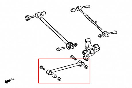 TOYOTA CAMRY 02-06/07- REAR TRAILING ARM
(HARDEN RUBBER) 2PCS/SET