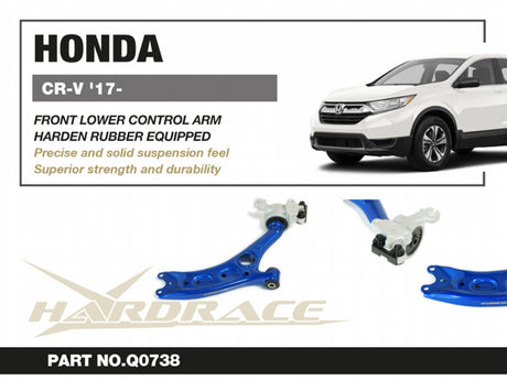 Honda CR-V '17- Front Lower Arms (Harden Rubber Bushings) - 2pc Set