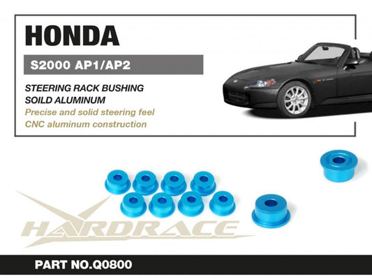 Hardrace Honda S2000 AP1/AP2 Aluminum Steering Rack Bushings - 8pc Set